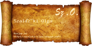 Szalóki Olga névjegykártya
